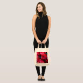Mooie bundel rode rozen tote bag (Voorkant (model))