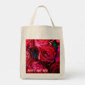 Mooie bundel rode rozen tote bag (Achterkant)
