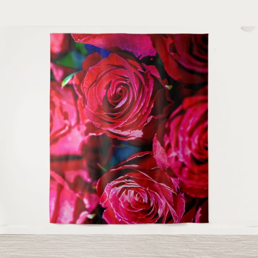 Mooie bundel rode rozen wandkleed (Voorkant)