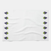 Mooie bundels druiven op de Witte keukenhanddoek (Horizontaal)