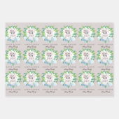 Mooie Bunny Bloemen Pasen gepersonaliseerd Inpakpapier Vel (Voorkant 3)