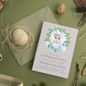Mooie Bunny Floral Wreath Easter Hunt Kaart