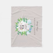 Mooie Bunny Krans Pasen gepersonaliseerd Fleece Deken (Voorkant)