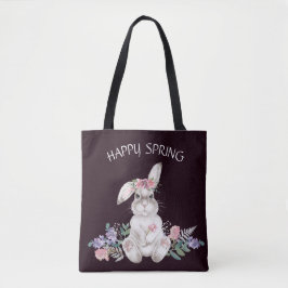 Mooie Bunny - Omkeerbare Floral Happy Spring Tote Bag