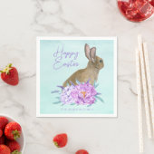 Mooie Bunny Rabbit pasta Floral Paasfeest Servet (Insitu)