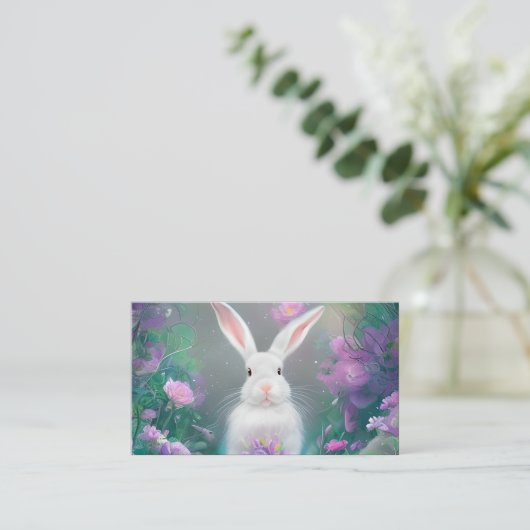 Mooie Bunny Rabbit Triptych Visitekaartje (Staand voorkant)
