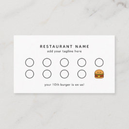 Mooie Burger Restaurant Klantenkaartje