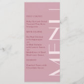 Mooie Burgundy Big Type Weddenschap Menu (Voorkant)