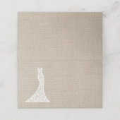 Mooie Burlap Vrijgezellenfeest gevouwen plaats kaa Plaatskaartje (Buitenkant ongevouwen)