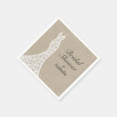 Mooie Burlap Vrijgezellenfeest servet (Hoek)