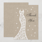 Mooie Burlap Winter dank u Bedankkaart (Voorkant / Achterkant)