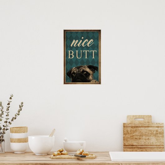 Mooie Butt - Home Decor Wall Art Poster (Keuken)