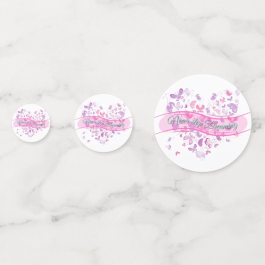 Mooie Butterflies Confetti (Achterkanten)