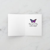 Mooie Butterflies CUSTOM Happy Birthday Kaart (Binnen)