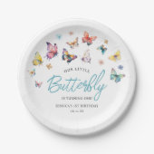 Mooie Butterflies Girlfeest Papieren Bordje (Voorkant)