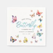 Mooie Butterflies Girlfeest Servet (Voorkant)