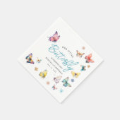 Mooie Butterflies Girlfeest Servet (Hoek)