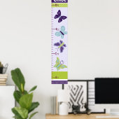 Mooie Butterflies Groeigrafiek houdt bij 8x44! Poster (Thuiskantoor)