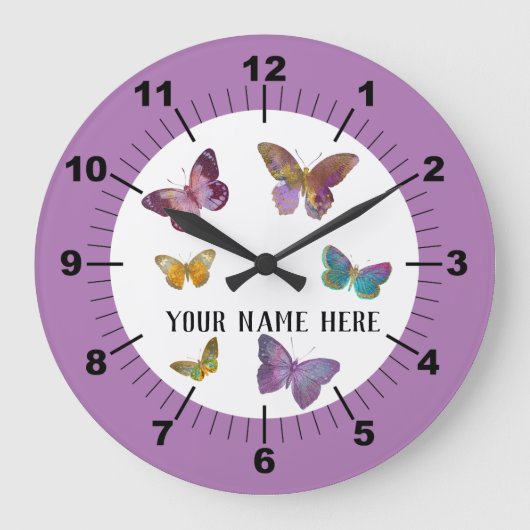 Mooie Butterflies - Grote Klok (Voorkant)