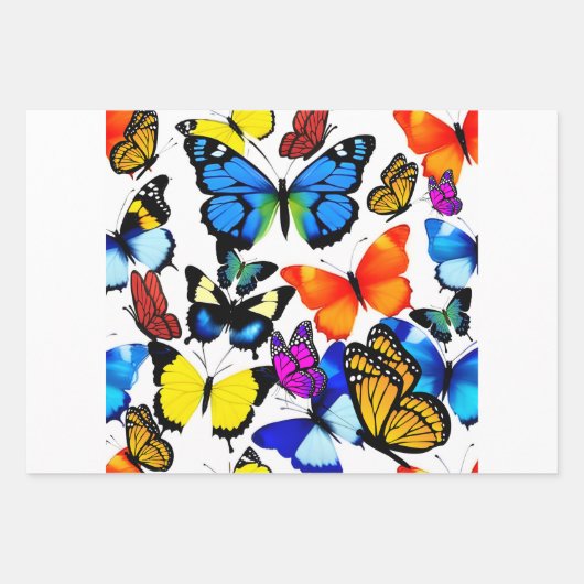 Mooie Butterflies Inpakpapier Vel (Voorkant 2)