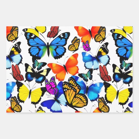 Mooie Butterflies Inpakpapier Vel (Voorkant)