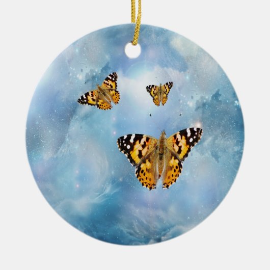 Mooie Butterflies Keramisch Ornament (Voorkant)