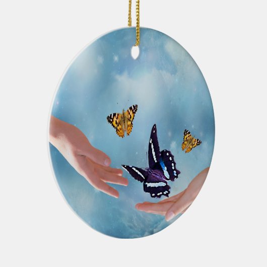 Mooie Butterflies Keramisch Ornament (Rechts)