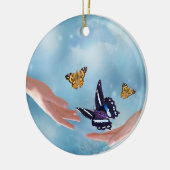 Mooie Butterflies Keramisch Ornament (Links)