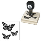 Mooie Butterflies Monarchs Hand Drawn Rubberstempel (Gestempeld)