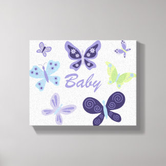 Mooie Butterflies Nursery (10 x 8 inch) Canvas Afdruk