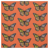 Mooie Butterflies Pattern Monarch Waterverf Stof (Swatch)
