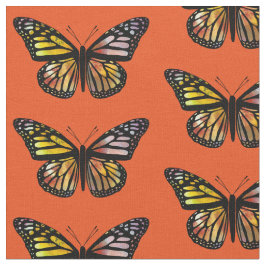 Mooie Butterflies Pattern Monarch Waterverf Stof