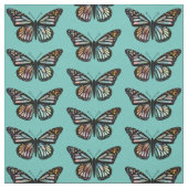 Mooie Butterflies Pattern Monarch Waterverf Stof (Swatch)