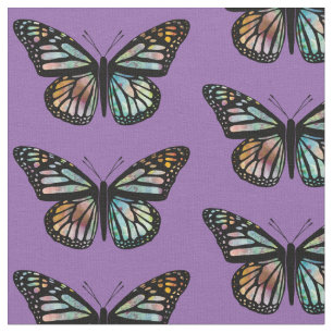 Mooie Butterflies Pattern Monarch Waterverf Stof