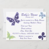 Mooie Butterfly Baby Shower-uitvindingen Kaart (Voorkant)