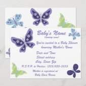 Mooie Butterfly Baby Shower-uitvindingen Kaart (Voorkant / Achterkant)
