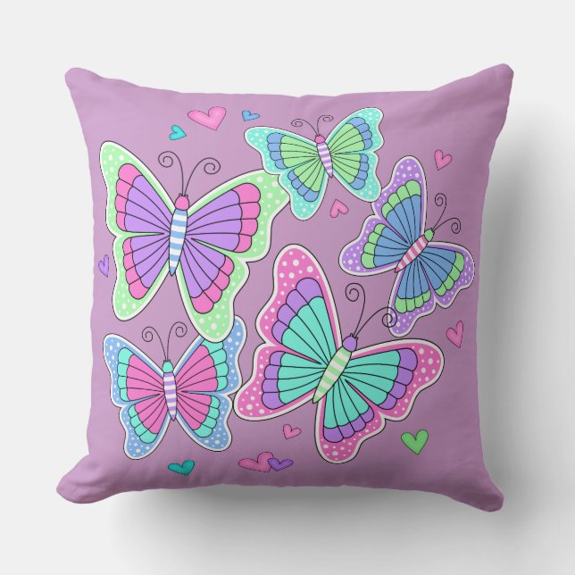 Mooie Butterfly Bunch Pillow Kussen (Voorkant)
