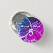 Mooie Butterfly Button Happy Birthday 5 (Voorkant /achterkant)