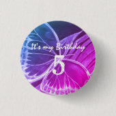 Mooie Butterfly Button Happy Birthday 5 (Voorkant)
