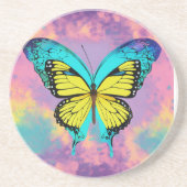 Mooie Butterfly Design Zandsteen Onderzetter (Voorkant)