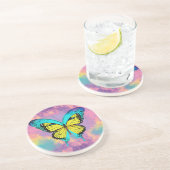 Mooie Butterfly Design Zandsteen Onderzetter (Zijkant)