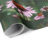 Mooie Butterfly en Coneflower Cadeaupapier (Rol Hoek)