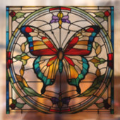 Mooie Butterfly Faux Glas in lood Raamsticker (Vel 2)