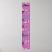 Mooie Butterfly Girls Groeikaart Poster (Voorkant)