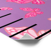 Mooie Butterfly Girls Groeikaart Poster (Hoek)