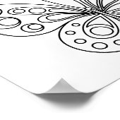 Mooie Butterfly-kleurpagina Poster (Hoek)