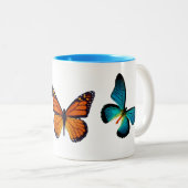 Mooie Butterfly-Mok Tweekleurige Koffiemok (Voorkant rechts)