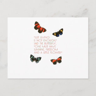 Mooie Butterfly Quote Briefkaart