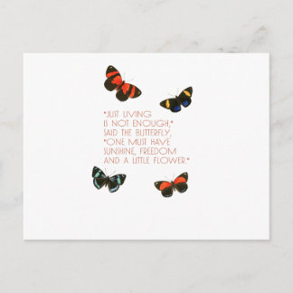 Mooie Butterfly Quote Briefkaart