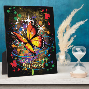 Mooie Butterfly tablet Plaque met Easel Fotoplaat